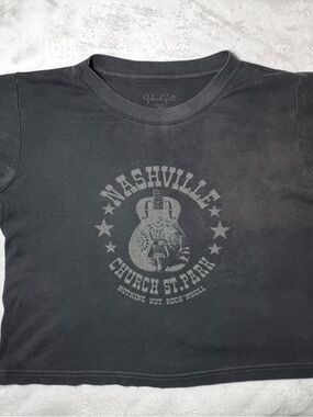 Brandy Melville / John Galt Black Nashville Graphic Tee